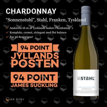2019 Sonnenstuhl Chardonnay, Stahl, Franken, Tyskland